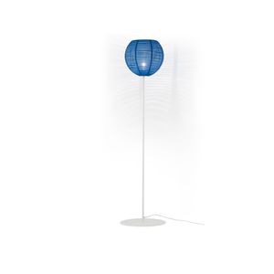 lampe sur pied / contemporaine / en acier / en rotin