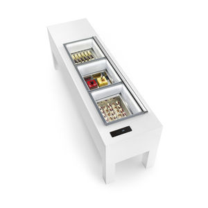 vitrine réfrigérée comptoir / éclairée / à glaces / pour commerce