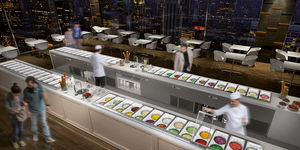 vitrine réfrigérée comptoir / éclairée / à glaces / pour commerce