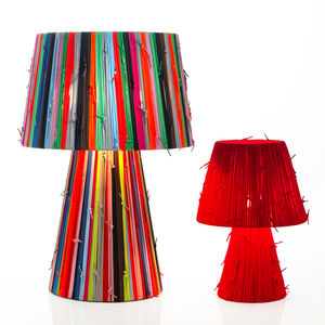 lampe de table / contemporaine / en tissu / noire