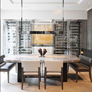 cave à vin encastrable / en inox / sur mesure