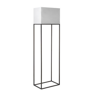 lampe sur pied / classique / en coton / blanche