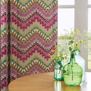 tissu pour rideaux / à motif / en coton / en lin