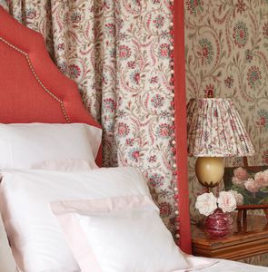 tissu d'ameublement / pour rideaux / à motif / en coton