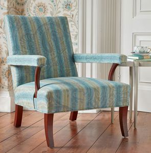 tissu d'ameublement / pour rideaux / à motif / en laine