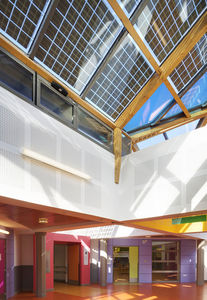 panneau en verre pour façade / pour modules photovoltaïques / pour bâtiment / feuilleté