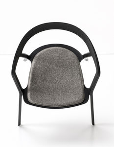 chaise contemporaine / en tissu / en plastique / en aluminium