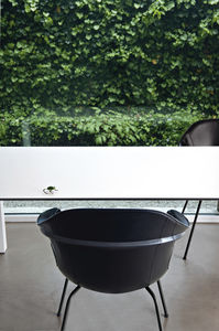 chaise design scandinave / en polyuréthane / en cuir / pivotante