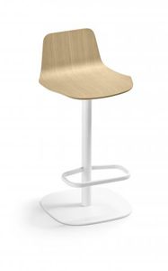 tabouret de bar contemporain / en tissu / en chêne / contreplaqué