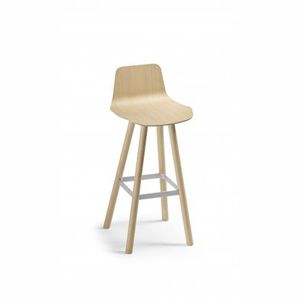 tabouret de bar contemporain / en tissu / en chêne / en hêtre