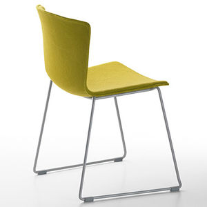 chaise contemporaine / tapissée / luge / en tissu