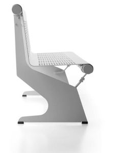 banc public / contemporain / en acier / en fer