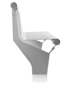 banc public / contemporain / en acier / en fer