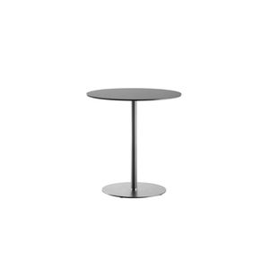 table bistrot contemporaine / en acier / en cristal / ronde
