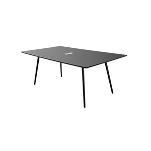 table de réunion contemporaine / en MDF / en aluminium / rectangulaire