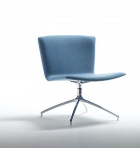chauffeuse contemporaine / en tissu / en aluminium / piètement étoile