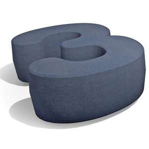 pouf design original / en tissu / pour établissement public / pour hôtel