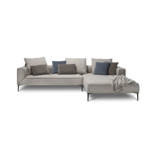 canapé modulable / contemporain / en tissu / en cuir