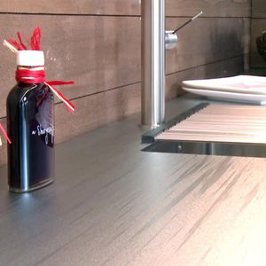 plan de travail en acier inox / de cuisine