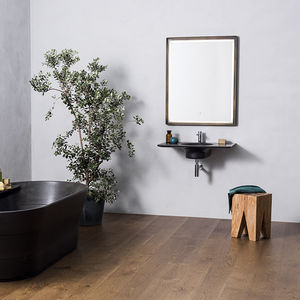 parquet contrecollé / flottant / en chêne / vernis