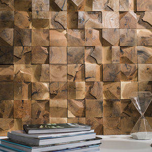 mosaïque d'intérieur / murale / en bois / texturée