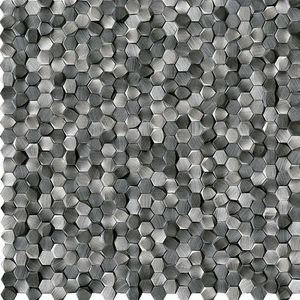 mosaïque d'intérieur / murale / en métal / hexagonale