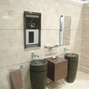 vasque sur pied / ronde / en pierre naturelle / contemporaine