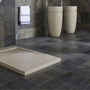 receveur de douche rectangulaire / en pierre naturelle