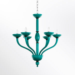 lustre contemporain / en verre soufflé / en verre de Murano / à LED