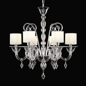 lustre de style / en verre soufflé / en verre de Murano / à LED