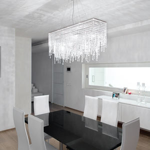 plafonnier contemporain / rectangulaire / en cristal / à LED