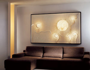 applique murale contemporaine / bois / en acier / en Nebulite®