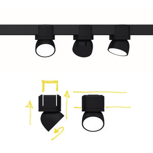 éclairage sur rail à LED / rond / en aluminium / professionnel