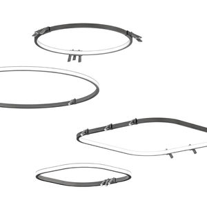 luminaire suspendu / à LED / rond / en aluminium laqué