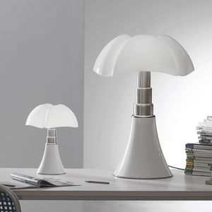 lampe de table / design original / en acier inoxydable / en méthacrylate
