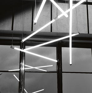 lampe suspension / design original / en polycarbonate / fluorescente
