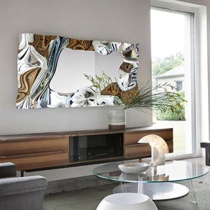 miroir mural / design original / en métal