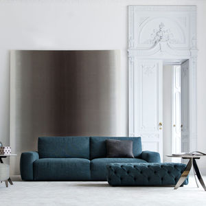 canapé contemporain / en tissu / 2 places / bleu