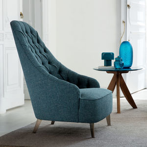 fauteuil design original / en tissu / pivotant