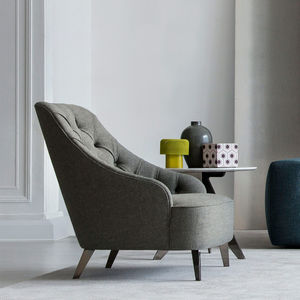 fauteuil contemporain / en tissu / pivotant