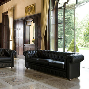 canapé lit / chesterfield / en cuir / en tissu
