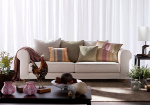 canapé classique / en cuir / en tissu / 3 places