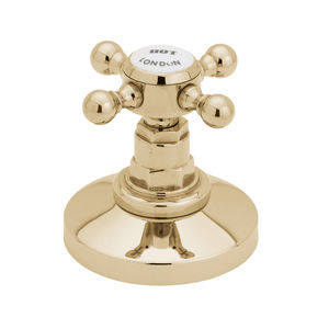 robinet d'arrêt de douche / en métal chromé / de salle de bain / 1 trou