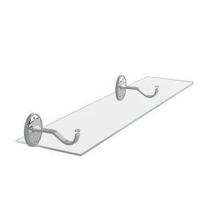 étagère murale / classique / en métal chromé / en verre