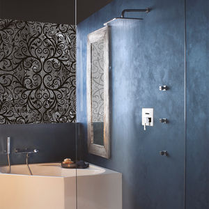 mitigeur de douche / pour baignoire / mural / en métal chromé