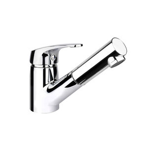 mitigeur pour vasque / en métal chromé / 1 trou