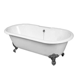 baignoire sur pieds / ovale / en fonte