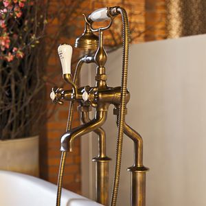 mélangeur de douche / pour baignoire / à poser / en métal chromé