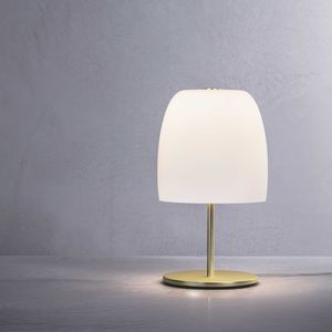 lampe de table / contemporaine / en métal / en verre soufflé