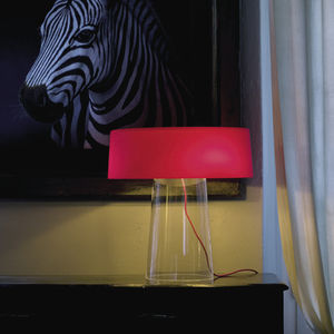 lampe de table / contemporaine / en métal peint / en verre soufflé
